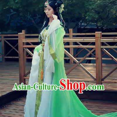 Ancient Chinese Chang An Huan Ye Goddness Costumes and Hair Accessories