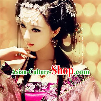 Ancient Chinese Princess Hair Accessories and Necklace and Earrings