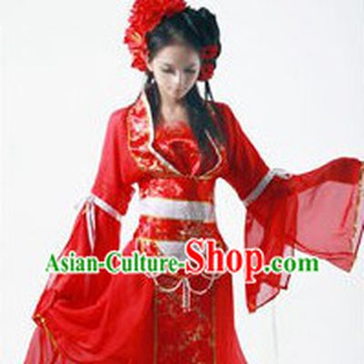 Ancient Chinese Red SD BJD Wedding Clothing for Brides