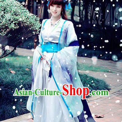 Ancient Chinese Princess Garment and Headdress Complete Set