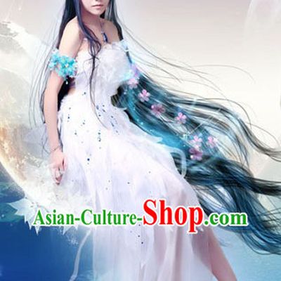 Ancient Chinese Moon Goddness Costume and Headpieces