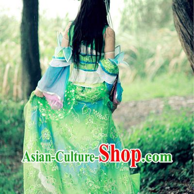 Ancient Chinese Bi Yao Cosplay Costumes and Headpieces for Women