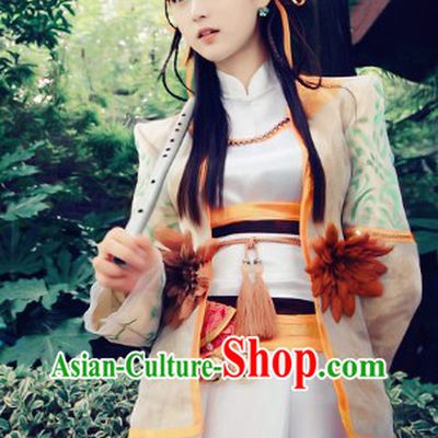 Ancient Chinese Heroine Swordswoman Costumes and Headpieces