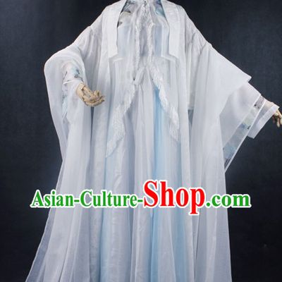 Ancient Chinese Legend White King Costumes Complete Set