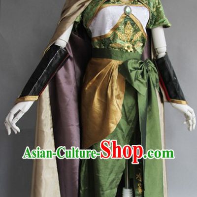 Traditional Ancient Chinese Three Kingdoms Da Qiao Costume and Cape Complete Set