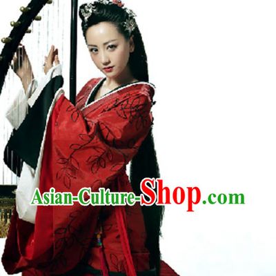 Song of Cloud TV Drama Ancient Chinese Palace Red Outfit for Women