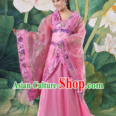 Chinese Pink Tang Dynasty Imperial Palace Princess Clothes for Women