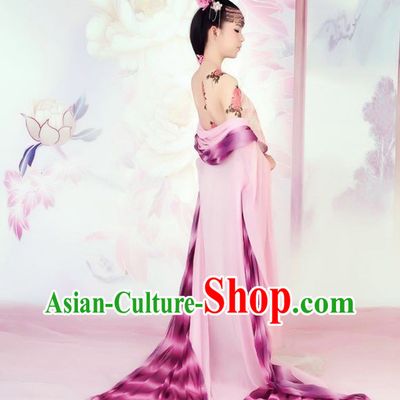 Mysterious Purple Lady Costume and Veil Complete Set