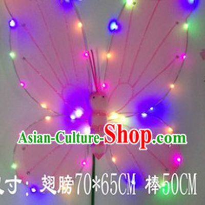 LED Lights Stage Performance Adult Size Butterfly Dance Wings