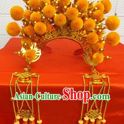 Traditional Chinese Gold Phoenix Coronet for Women