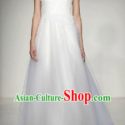 Stunning Beautiful Long Lace Wedding Dress