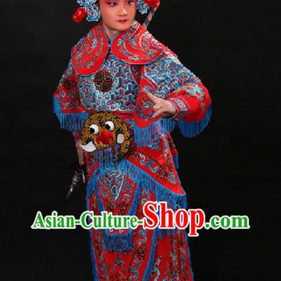 Ancient Chinese Hero Wusheng General Character Costumes and Hat