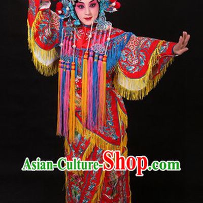 Traditional Chinese Opera Wudan Costume and Helmet for Women