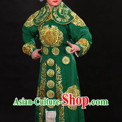 Traditional Chinese Wusheng Character Costume and Helmet for Men