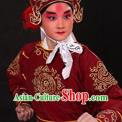 Traditional Chinese Flag Holder Costumes and Hat