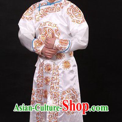 White Traditional Chinese Beijing Opera Wusheng Costume and Hat