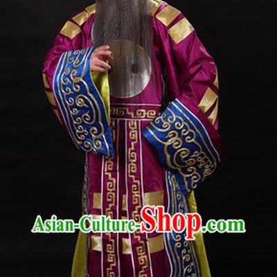 Zhu Geliang Chinese Opera Stage Performance Costumes and Hat for Men