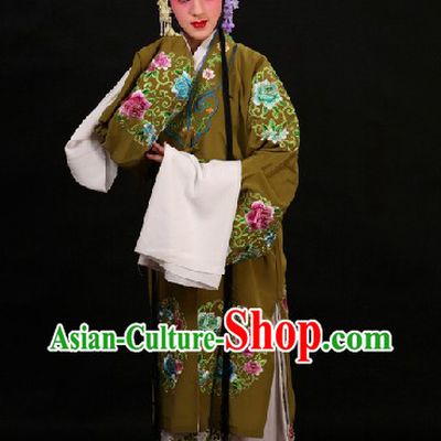 Traditional Chinese Opera Round Flower Embroidery Costumes Suit