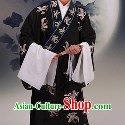 Tradiitonal Chinese Beijing Opera Xiaosheng Butterfly Embroidery Costumes and Hat for Men