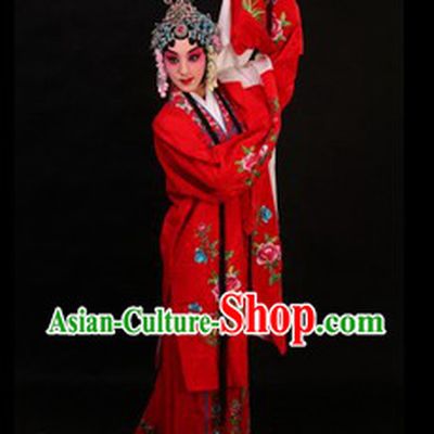 Peking Opera Hua Dan Long Sleeve Costumes and Skirt for Women