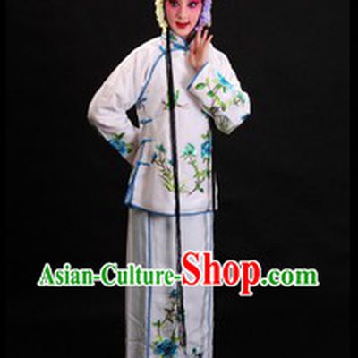 Traditional Chinese White Beijing Opera Xiao Dan Costumes