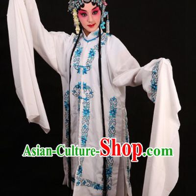 White Chinese Peking Opera Qingyi Costumes for Women