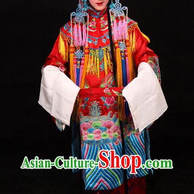 Gui Fei Zui Jiu Style Phoenix Embroidery Wedding Dress and Phoenix Coronet Complete Set