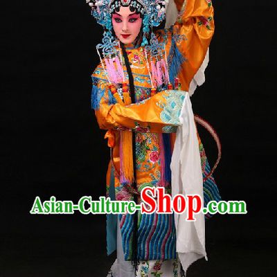 Gui Fei Zui Jiu Style Phoenix Embroidery Wedding Dress and Phoenix Coronet Complete Set