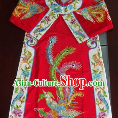 Ancient Chinese Opera Embroidery Phoenix Robe Qipao