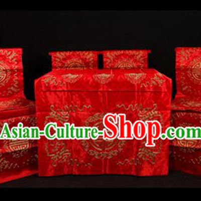 Traditional Chinese Peking Opera Imperial Palace Desk and Four Chairs Background
