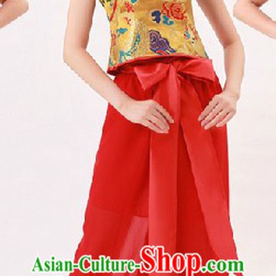 Red Traditional Chinese Drum Player Costume for Women
