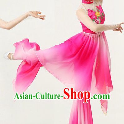Mandarin Fan Dance Costume and Headpiece for Women