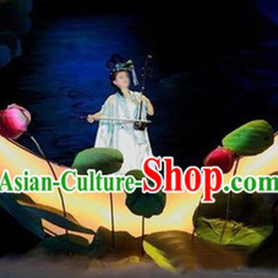 Moon Boat and Lotus and Lotus Flower Stage Performance Dance Props