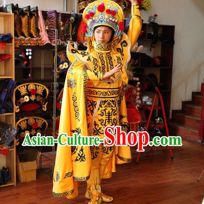 Sichuan's Face Changing Mask Performing Art Costume Pants Belt Hat and 10 Masks Complete Set for Men