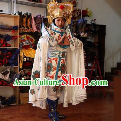 Face-dragging Mask Performing Costume Pants Belt Hat and 10 Masks Complete Set for Men