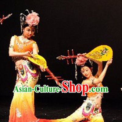 Dunhuangwu Dancing Costumes and Headdress for Women
