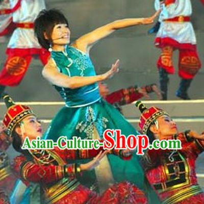 Traditional Chinese Mongolian Ethnic Clothes for Women