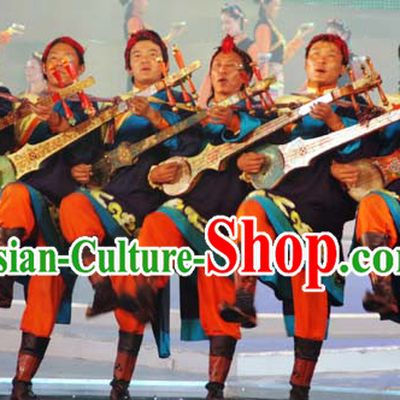 Traditional Chinese Tibetan Ethnic Clothing and Hat for Men