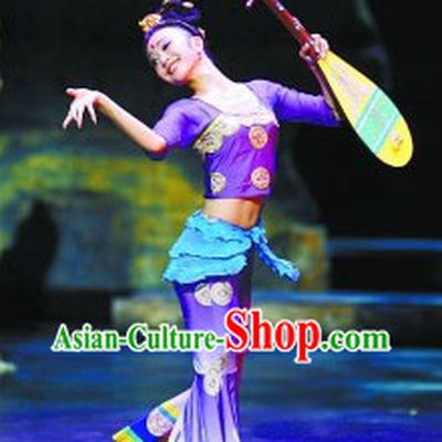 Ancient Chinese Fairy Dancing Costumes and Wig for Women