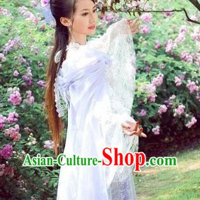 Ancient Chinese Fairy Wedding Dress and Headwear for Women