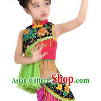 Traditional Chinese Hakka Dance Costume for Kids