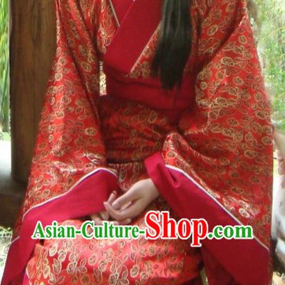 Ancient Chinese Red Hanfu Suit for Women