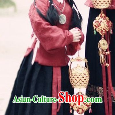 Ancient Chinese Ming Dynasty Robe and Skirt Clothing for Kids