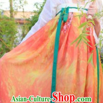 Traditional Chinese Tang Dynasty Ruqun Skirt and Top for Women
