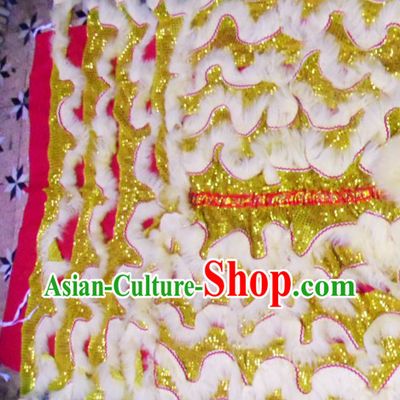 Gold Sequins Professional Long Wool Lion Dance Tail Pants Claws Set