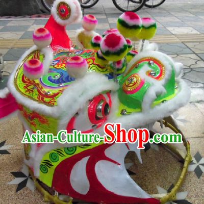 Chinese Folk Classic Mountain Lion Dance Costumes Complete Set for Adults