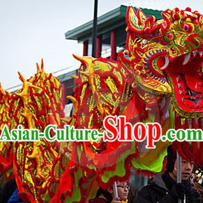 Competition and Parade Gold Dragon Dance Costume Complete Set