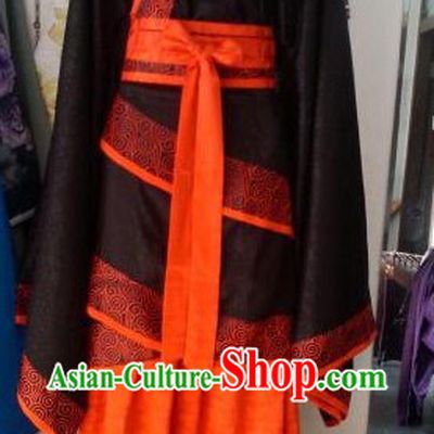 Ancient Chinese Black and Red Hanfu Clothes for Women
