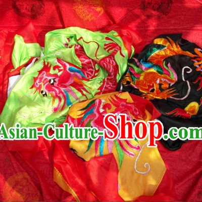Three Sets of Super Big Chinese Embroidered Dragon Events Flag