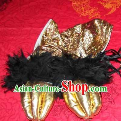 One Pair of Black Wool Lion Dance Claws